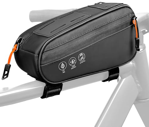WOTOW Fahrrad Rahmentasche, wasserdichte Fahrrad Dreieck Tasche mit Zwei Seitentaschen, reflektierende Fahrrad Oberrohr Telefon Lagerung Tasche für Straße Mountainbike Radfahren Reisen (1.2L)