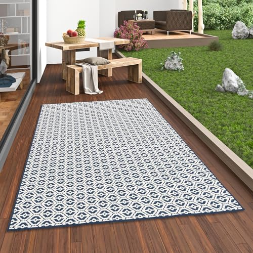 Snapstyle In und Outdoorteppich in 24 Größen - UV-beständig, Wasserfest, Beidseitig Verwendbar - Modernes Design für Innen und Außen für Terrasse, Garten, Balkon, Flur und Küche