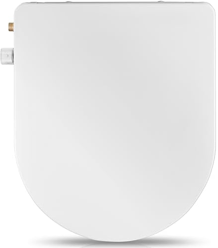 SAMODRA Abattant WC Forme O Bidet Cuvette Toilette Seat Cuvette Toilette Lunette Bidet Toilettes WC Avec Frein De Chute Lavage Des Hanches, Lavage FéMinin & Auto - Nettoyage (Forme D)