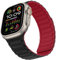 Suphart Cinturino Compatibile con Cinturino Apple Watch 49mm 46mm 45mm 44mm 42mm, Cinturini Magnetico Silicone Morbido per iWatch Ultra 2 Ultra SE Series 10 9 8 7 6 5 4 3 2 1, Nero Rosso