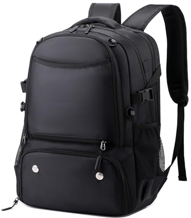 Vmokki Tennis Rucksack für 2 Schläger Große Tennistasche Rucksäcke mit Schuhfach, Ballnetz Sportrucksack für Badminton, Fußball Damen Herren Jungen