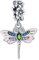 Doyafer 925 Sterling Silber Libelle Charme Anhänger mit 5A Zirkon Frauen Armband Halskette Anhänger, DIY Charme Urlaub Geburtstag Freund Geschenk