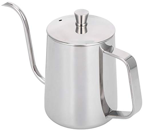 de Goteo de 600 Ml, Tetera de Goteo de Acero Inoxidable 304, Boquilla Delgada, Gruesa con Tapa