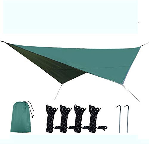 Campingzelt, Outdoor-Sky-Vorhang, multifunktionale Matte, improvisiertes Zelt, Campingbedarf, Wanderzeltstoff (Farbe: Grün) (Grün, Einheitsgröße)