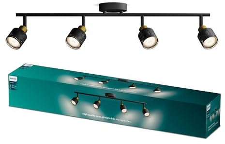 Philips Niall LED 4er Spotleuchte, GU10 Lampe nicht enthalten, Messing, IP20, Gold