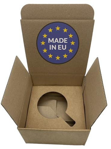 Karton für Tassen Versand Verpackung Sublimationstassen Tassenkarton Faltkarton Nachhaltig, 154x154x110m, Automatikboden, Plastikfrei (5er Set)