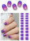Wahrshei Nagelfolien | 20 Purple Glitter Gradient UV Gel Nagelfolie | Nagelfolie Selbstklebend | Gel Nail Stickers, Gellack Wraps für Nagel