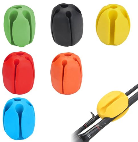 Palla Fissa per Canna da Pesca, Clip Canne Pesca Silicone, 6 Pezzi Canna da Pesca Portatile a Sfera Fissa, Accessori per la Pesca con la Pallina, Canna da Pesca a Pallina Fissa, Canna da Pesca Fissa