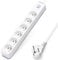 Aigostar Multiprises 6 Prises avec Interrupteur, Extension D'alimentation de 3 Mètre, Sécurité Enfant, Française, Blanc, 16A 250V