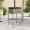 Somanki Garten-Barhocker mit Kissen 2 STK. Grau Poly Rattan, Barhocker Outdoor Wetterfest, Barstühle, Balkonstuhl, Gartenstuhl - 368319