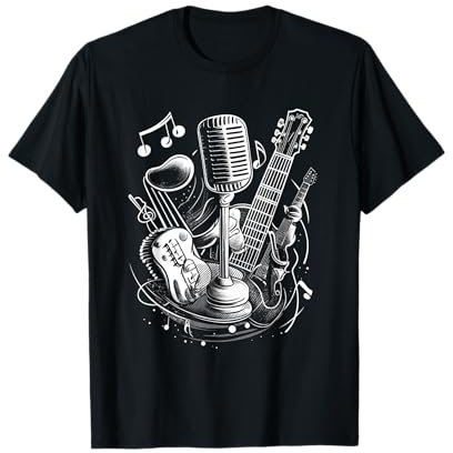 Micro Vintage Guitare Amateur de Musique T-Shirt