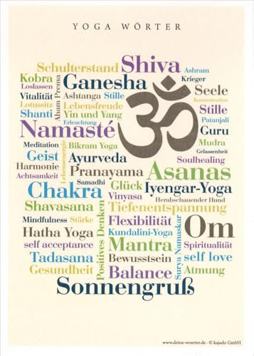 Postkarte Deine Wörter Yoga-Wörter
