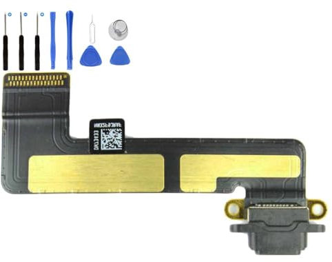 Eutoping Porta di ricarica USB per Apple iPad Mini 2 iPad Mini 3 A1489 A1490 A1599 A1600 Nero Dock Connector Charger Board Flex Cable Assembly Ricambio con Strumento