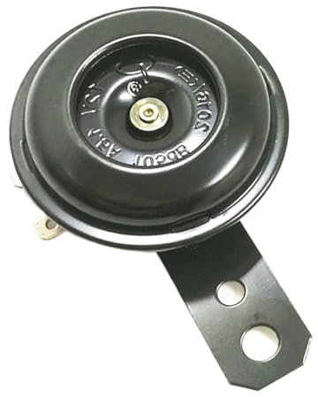 AZSUL Tiefton Horn Motorrad Zubehör Horn Lautsprecher Horn Runde 105db Laut Horn Kit Für 12V 1,5 A Für Motorrad