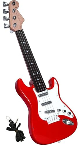 PAGJHRFJG 17In Guitar Toy for Kids,4 Strings Electric Guitar Musical Instruments for Children,Portable Electronic Instrument Toy Easy Install Easy to Use,B