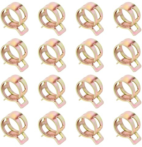 Songella Fascette Stringitubo a Molla 4mm Morsetto a Molla Fascette Stringitubo Regolabile per Tubi Carburante per Autoveicoli 16 Pezzi Colorato