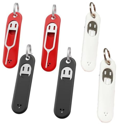 Juego de 6 Agujas para Tarjeta SIM con Fundas de Almacenamiento, Diseño Práctico, Incluye Herramienta Expulsora y Adaptadores para Evitar Pérdidas de Tarjetas SIM y Micro SD