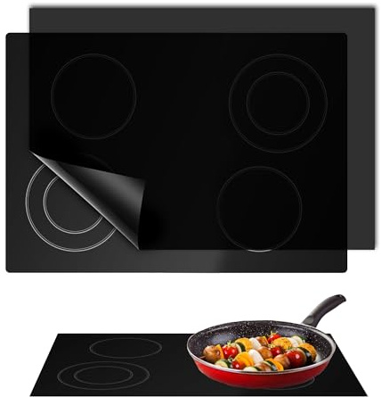 Extralink Herdabdeckplatte Induktionskochfeld Schutzmatte aus Silikon 53x61cm Transparent – Schutz vor Kratzern, Hitzebeständig, Leicht zu Reinigen & Spülmaschinenfest – Vielseitig Einsetzbar