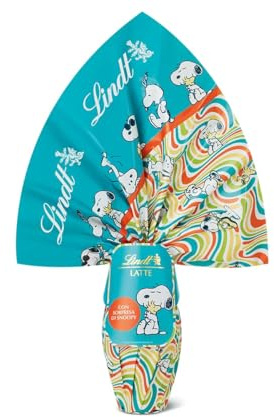 Uovo di Pasqua Lindt con sorpresa Snoopy cioccolato al latte 240gr regalo bambini senza glutine