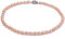 JYX elegante Perlenkette für Frauen, ovale rosa Süßwasserperlen mit 7-8 mm Durchmesser, 45,7 cm lange Kette