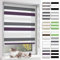 BelleMax Doppelrollo Klemmfix ohne Bohren & mit Bohren, 60x150cm(BxH), Weiß Lila Anthrazit, Duo Rollo, Sonnenschutz lichtdurchlässig Blickdicht, Klemmrollo Fensterrollo, Rollos für Fenster und Tür