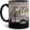 Tassendruck Berlin-Tasse Skyline Innen und Henkel Schwarz - Kaffeetasse/Mug/Cup - Qualität Made in Germany