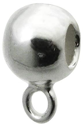 2 PCS 925 Sterling Silber Leder Kordel Ring Bead Bail Anhänger Connector/Ergebnisse/Bright