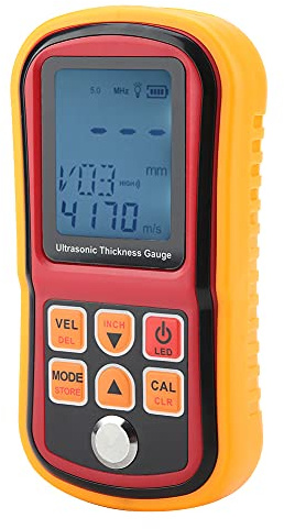 Akozon GM130 Calibro di Spessore del Rivestimento ad Ultrasuoni Digitale 1-300mm Misuratore di Spessore in Acciaio Calibratore di Calibrazione Automatica 12 tipi Misurazione