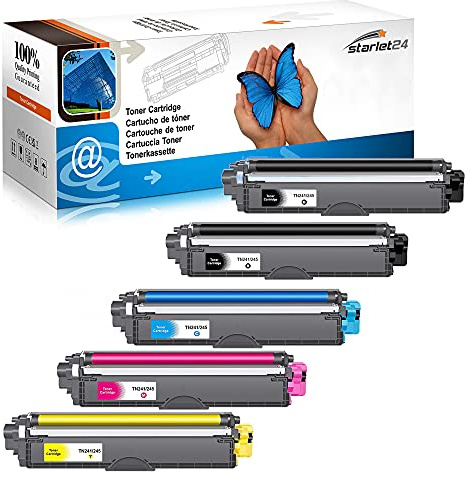 Starlet24 5X Toner Kompatible für Brother TN-241 TN-245 TN241 TN245 Toner | für MFC-9332CDW MFC-9142CDN für DCP-9022CDW DCP-9020CDW DCP-9017CDW,HL-3142CW HL-3152CDW