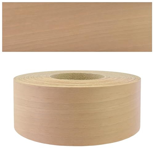 Mprofi MT® Kantenumleimer Nussbaum | 45 mm x 10 m | Echtholz Furnier Kantenband | Bügelkantenumleimer für Regale und Möbelplatten | Kantenumleimer mit Schmelzkleber | Bügelkante für Möbel – OR/45/10