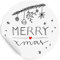 24 schöne Weihnachtssticker - merry xmas - im Handlettering Design, MATTE Papieraufkleber zum Geschenke verpacken zu Weihnachten, Weiß Grau Rot
