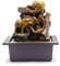 Tabletop Water Fountain, Meditation, Desktop, Indoor Waterfall Feature LED lights Office Decoration Relaxation Zen Chill Relaxed Mellow Gift Feng Shui Elephants 24cm High