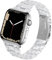 Miimall Compatible avec Apple Watch Série 1/2/3/4/5/6/7/8/9/SE2/SE 41mm 40mm 38mm Bracelet de Montre en Résine Imprimé Métal Fermoir Ajustable Bande de Remplacement pour iWatch 41/40/38mm-Transparent