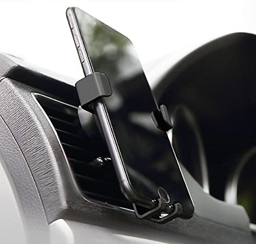 4-OK Soporte Movil Coche, Soporte Telefono Universal para Rejilla de Ventilacion. Ajuste Automatico por Gravedad. Soporte Giratorio de Coche para iPhone, Huawei, Xiaomi, Samsung y mas