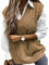 Niwicee Sweater Vest Knitted Sleeveless Jumpers Tank Top Streetwear Knitwear Plaid Pullovers Sweatshirts Oversized V Neck Cable Knit Vintage Retro Stylish Spring Autumn Winter Chunky Women(Khaki,M)