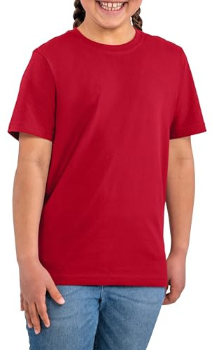 HRM T-Shirt Col Rond Enfant Luxury, Rouge, Taille 152 I T-Shirt Garçon et Fille Col Rond, Commerce Équitable, 160 g/m² I 100% Coton Bio