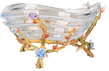 AVLUZ Kreative Obstschale, exquisiter Kristallglas-Trockenobstteller, Snacks, Süßigkeiten-Ausstellungsständer, Ablage for Zuhause, Wohnzimmer, Festival, Dekoration, Ornament, Geschenk