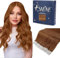 Fshine Tape in Extensions Echthaar Rotbraun 50cm 20 Stücke 50g Haarverlängerung Echthaar Tape in Extensions Farbe 330