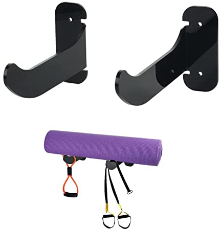 ZIUTPDAX Acryl Yogamatte Wandhalterung Halter Übung Schaumstoffmatte Lagerung Rack Wand für Yogamatte, Übung Fitness, A