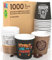 1000 Gobelets en Papier pour Café 65ml Verres Écologiques Biodégradables Jetables à emporter Boissons Chaudes Eau Mélange Fantaisie