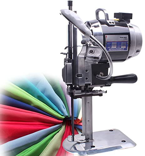 XDLYWUZIQ Vertikale Gerade Messer Elektrische Stoffschneidemaschine, 1100 W Vertikale Gerade Messer Elektrische Schere Mit Automatischer Led-schärfklinge Für Textil/Leder,8-inches