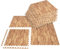 COSTWAY Tapis de Protection Sol en Mousse EVA avec Grain de Bois 12 PCS, Tapis de Sol Puzzle Imprimés Épais pour Maison, Tapis de Sport Fitness Antidérapant 61x61cm, 4,5m², Naturel