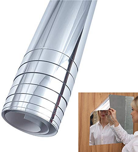 Flexible Spiegelplatte, 50 X 100 cm, Spiegels-Wandaufkleber, Nicht aus Glas, Selbstklebender Spiegel, Fliesenwand, Selbstklebender Spiegel für Badezimmer, Küchenwände