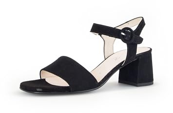 Gabor Damen Riemchensandalen, Frauen Sandalen,Moderate Mehrweite (G),Freizeitschuhe,offene Schuhe,Strandschuhe,Absatz,schwarz,40 EU / 6.5 UK