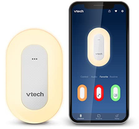 VTech BC8113 Baby Sleep Soother,Noise Machine with 40 Stories/Songs/Sounds,Record Your own Voice.Bluetooth Speaker.Baby Sleep Aid with Multi-Colour Night Light,No Batteries&No Cords Required