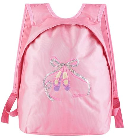 Rosa Balletttasche, Niedlicher Ballett-Tanzrucksack für Mädchen Oxford-Stoff Ballerina-Tanztasche für Mädchen Kinderrucksack Ballett Sport Reißverschlusstasche für Kinder und Jugendliche (Rosa)