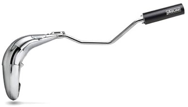 POT 50 A BOITE YASUNI CROSS ML CHROME POUR RIEJU 50 RR-YAMAHA 50 DT-R-MBK 50 X-LIMIT-PEUGEOT 50 XPS, XP6 (PASSAGE HAUT A GAUCHE) (SILENCIEUX NOIR) -TUB807TB-25-