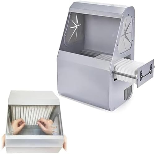 ATLION Lab Sandstrahlen Staubbox Dental Lab Staubbox Acryl Durchsichtiges Fenster Eingebaute LED Weiche Lichtleiste für Zahnästhetik Handwerk Schnitzen Reduzieren Sie Staubschäden Für Ärzte