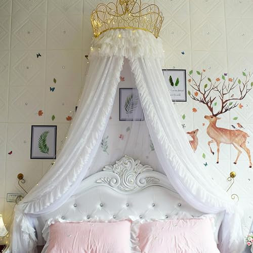 Miuxe Hängezelt Für Kinder Prinzessin Bett Baldachin Moskitonetz Kinderzimmer Spielzimmer Dekor Kuppel Premium Garn Netting Vorhänge Baby Spiel Traumschloss