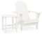 DYRJDJWIDHW europaletten,gartenmöbel Set,palettenkissen,Adirondack-Gartenstuhl mit Tisch Massivholz Tanne WeißGeeignet für Garten, Swimmingpool, Wohnzimmer, Terrasse